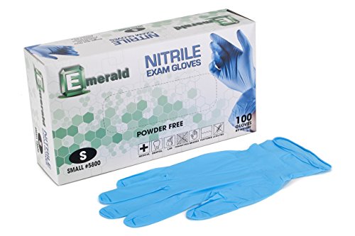 100 Blue Nitrile Medical exam Gloves Powder Free 3.5 Mil- SMALL